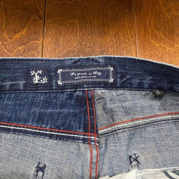 LRG Lifted Research Group Relaxed Dual Tone Denim Blue Jeans Mens Size W38 x L34 - Picture 6 of 9